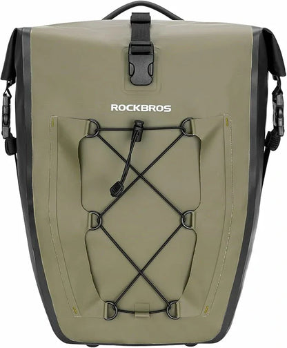 ROCKBROS Gepäckträgertasche 25L-32L 100 % wasserdicht mit Tragegriff