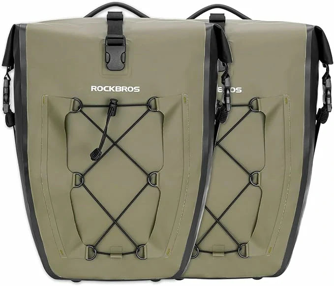 ROCKBROS Gepäckträgertasche 25L-32L 100 % wasserdicht mit Tragegriff