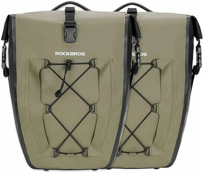 ROCKBROS Gepäckträgertasche 25L-32L 100 % wasserdicht mit Tragegriff
