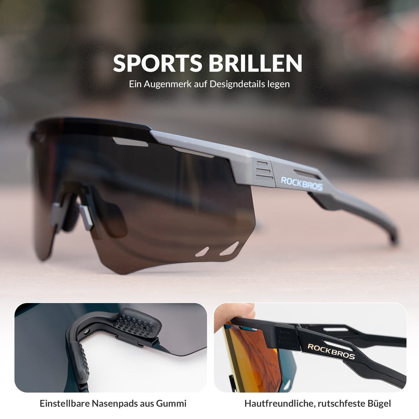 Ultraleichte Polarisierte Fahrradbrille mit UV400
