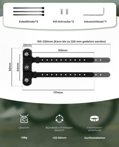 ROCKBROS Universal Flaschenhalter für Fahrrad Kein Stanzen Basis für Umbau