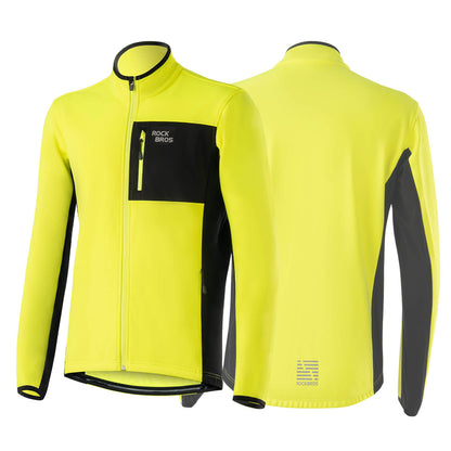 ROCKBROS Winter Fahrradjacke Herren Winddicht Warm Wanderjacke
