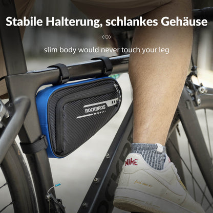ROCKBROS Rahmentasche wasserdicht Dreieckstasche für MTB & Rennräder 1,2L