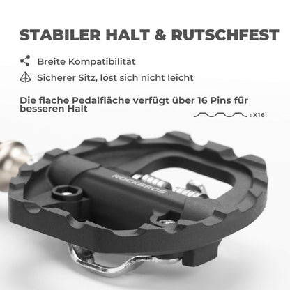 2-in-1 SPD-Klickpedale & Plattformpedale 9/16"
