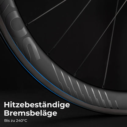 ROCKBROS 700C Carbon Laufradsatz 50mm Felgenbremse Steckachse Laufrad Set für Rennrad