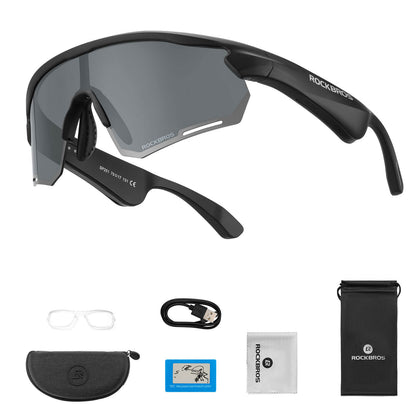 Smarte Fahrradbrille mit Bluetooth: Elektronisch, Selbsttönend & Polarisiert