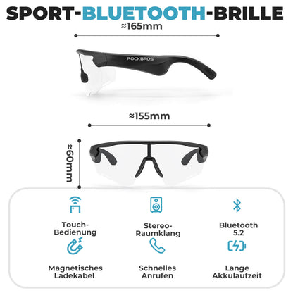 Smarte Fahrradbrille mit Bluetooth: Elektronisch, Selbsttönend & Polarisiert