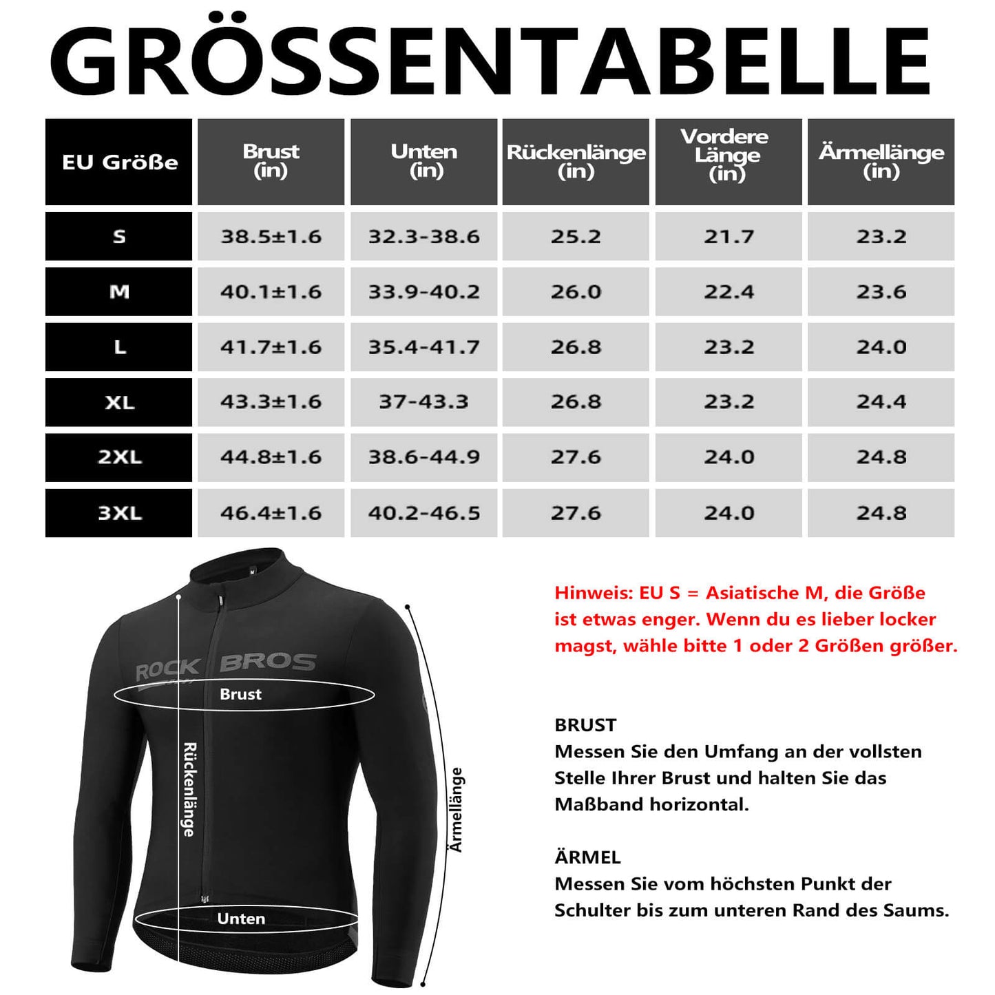 ROCKBROS Fahrrad Jacke Winter Winddichte Fahrradbekleidung Sportlich