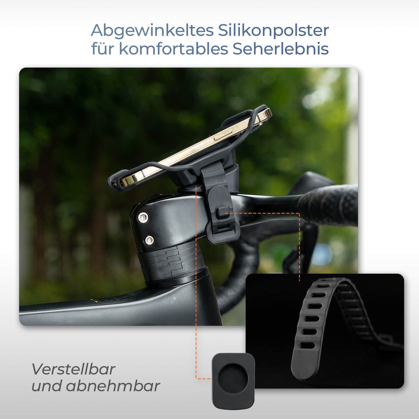 Fahrrad Handyhalterung Stoßdämpfend Kratzfest für 4"-7" Handy