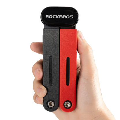 ROCKBROS Fahrrad Klapp-Fahrradschloss Robust Diebstahlschutz mit 2 Schlüsseln