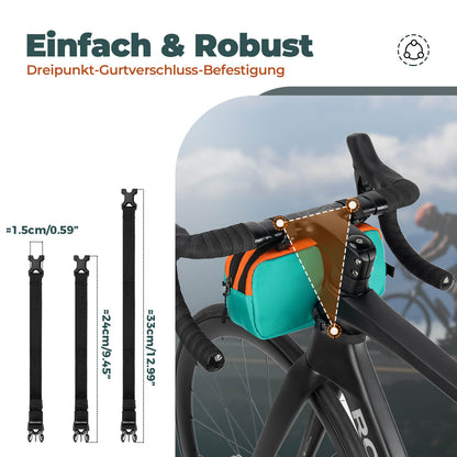 ROCKBROS Fahrrad Lenkertasche Fahrradtasche mit Schultergurt 2,5L Umhängetasche