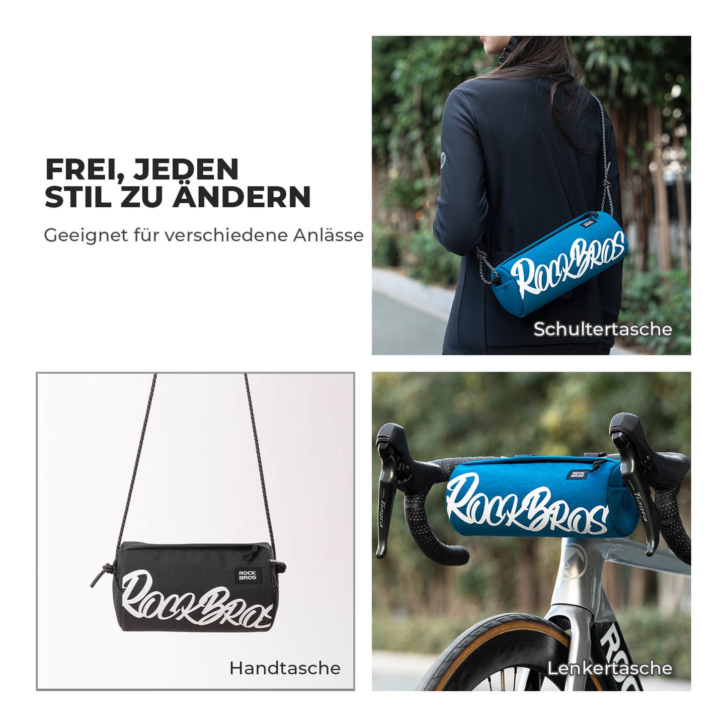 Lenkertasche Klein mit Schultergurt 2L/3,6L - SketchRide Series