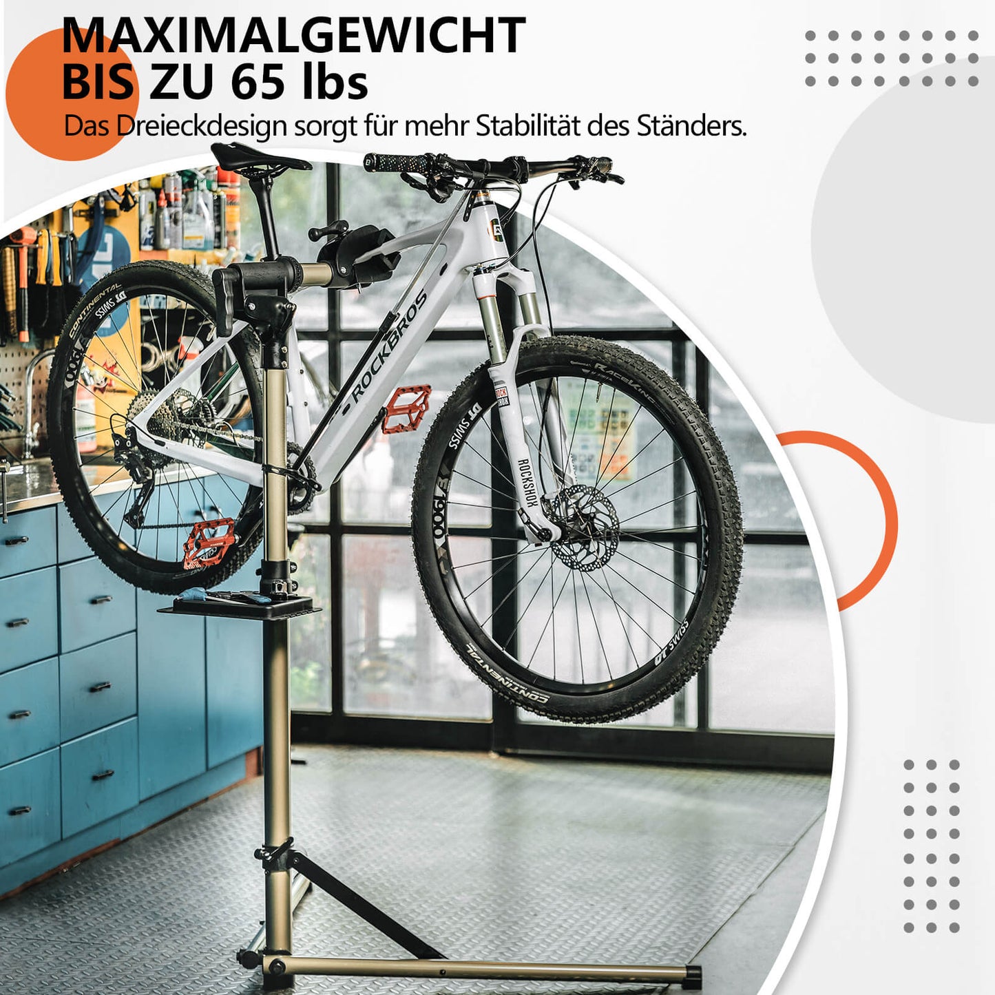 ROCKBROS Fahrrad Montageständer Fahrradhalter 65lbs für MTB Rennrad E-Bike