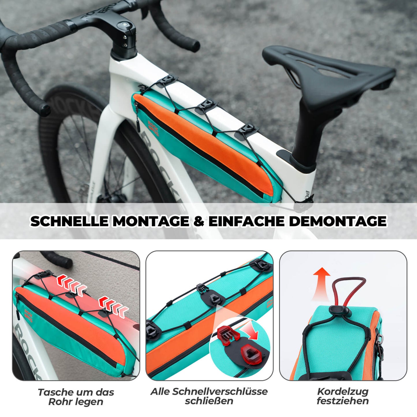 Fahrrad Rahmentasche Dreiecktasche 44cm 1,4L