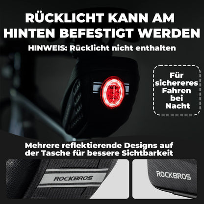 ROCKBROS Fahrrad Satteltasche mit Schutzblech Wasserabweisend 1,3L/0.8L