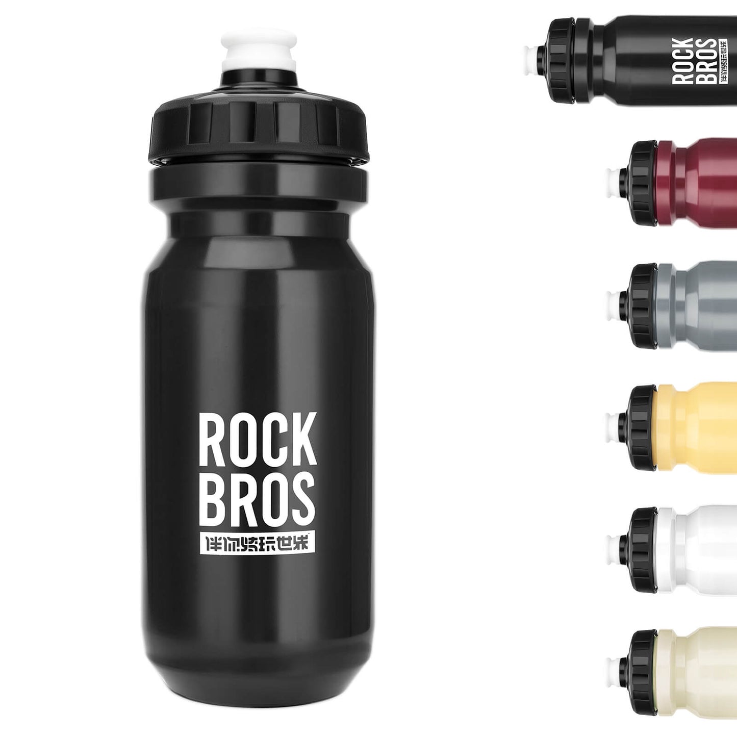 ROCKBROS Fahrrad Trinkflasche 600ml Trinkflasche BPA-Frei Auslaufsichere Flasche