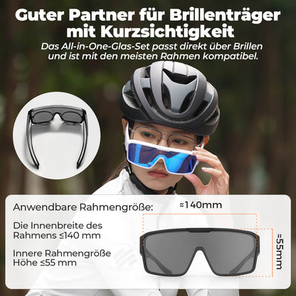 Polarisierte Überbrille für MTB und Rennrad
