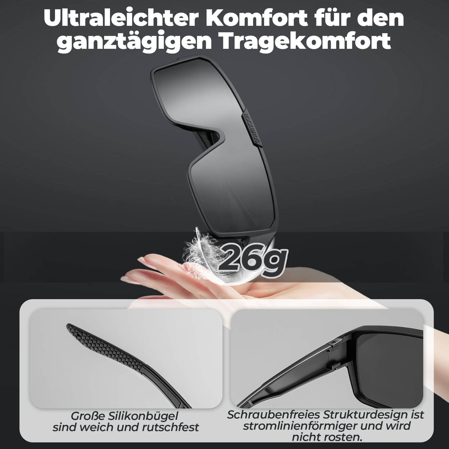 Polarisierte Überbrille für MTB und Rennrad