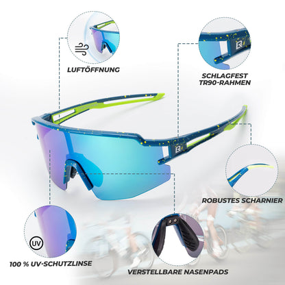 Winddichte und Polarisierte Sportbrille (UV400)