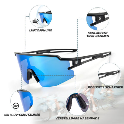 Winddichte und Polarisierte Sportbrille (UV400)