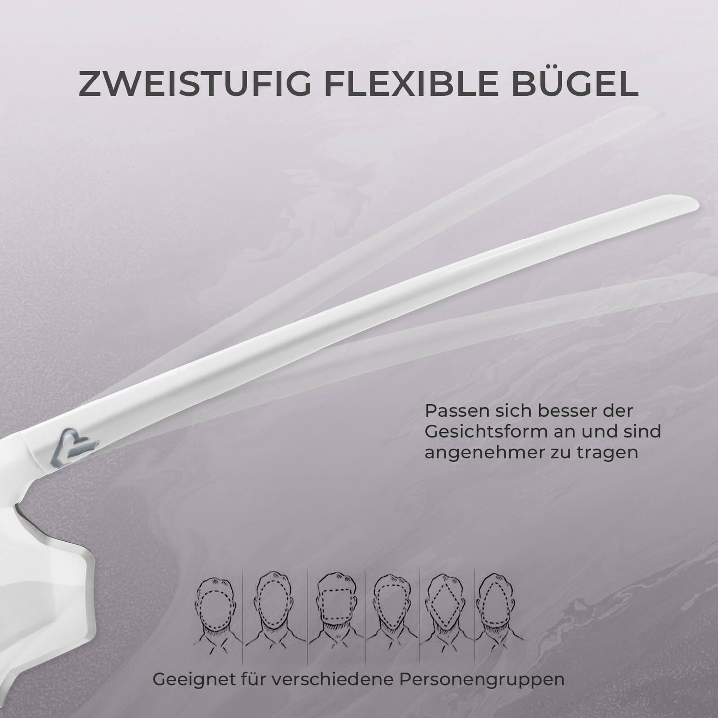 Fahrradbrille Verspiegelte Gläser UV400-Schutz Ohne Rahmen -SWIFT