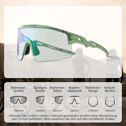Winddichte Selbsttönende und Polarisierte Radbrille