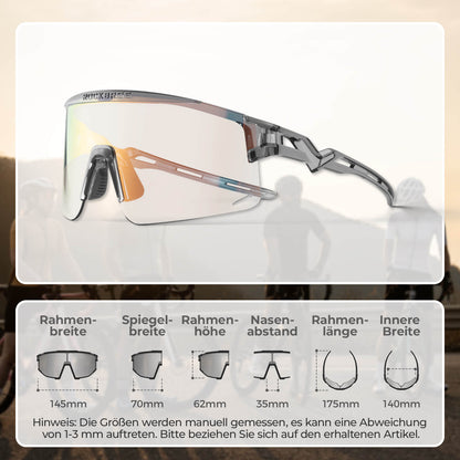 Winddichte Selbsttönende und Polarisierte Radbrille