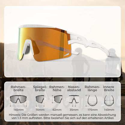 Winddichte Selbsttönende und Polarisierte Radbrille