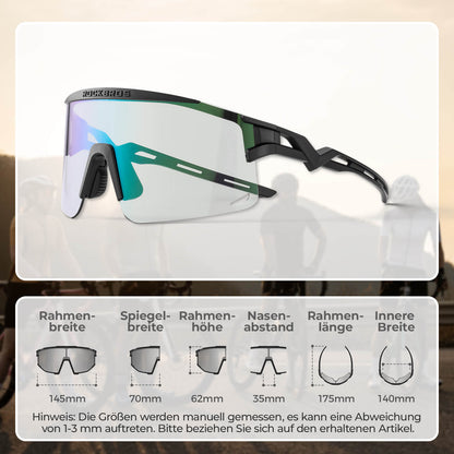 Winddichte Selbsttönende und Polarisierte Radbrille