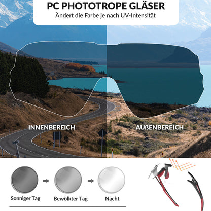 Photochromic Radbrille für Damen und Herren (UV-Filter)