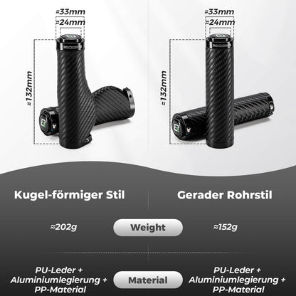 ROCKBROS Fahrradgriffe Kohlenstoffmuster Lenkergriffe Rutschfest 22,2mm