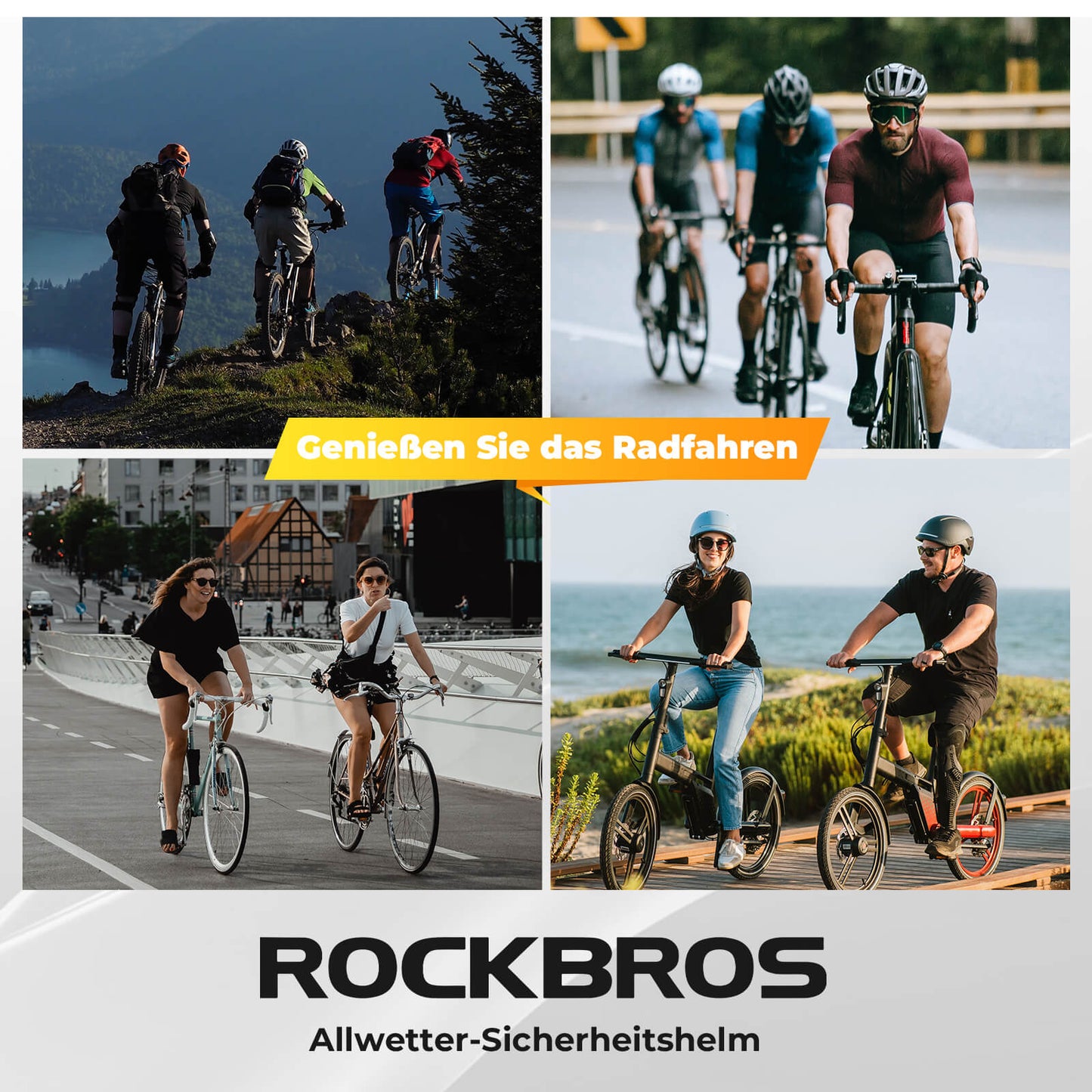 Fahrradhelm mit Rücklicht 55-60cm