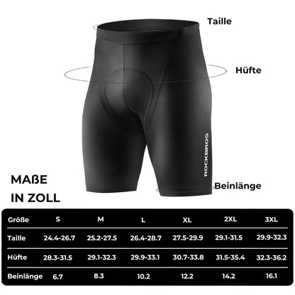 Fahrradhose mit 3D-Polster Atmungsaktiv Elastisch Reflektierend