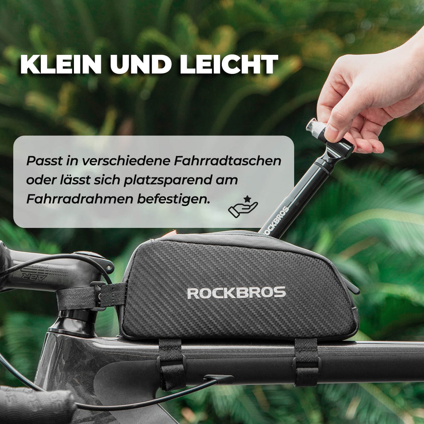 Fahrradpumpe 130PSI Tragbar mit Halterung Presta & Schrader Ventile