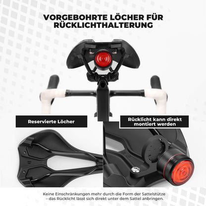 Fahrradsattel Wasserdicht bereit für Rücklichtmontage Herren/Damen