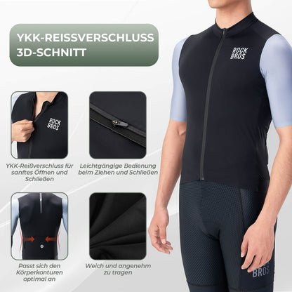 Herren Kurzarm Fahrradtrikot Schnelltrocken Atmungsaktiv Sommer