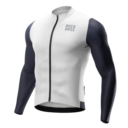 ROCKBROS Herren Langarm-Radtrikot Atmungsaktive Fahrrad Jersey Schnell Trocknend