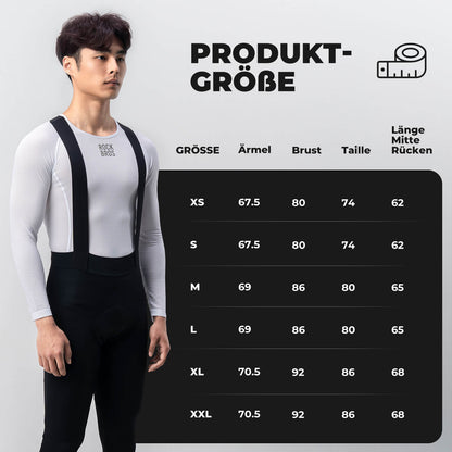 ROCKBROS Herren Langarm-Radtrikot Funktionsshirt Fahrrad Jersey Schnell Trocknen