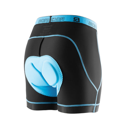 ROCKBROS Herren Radunterhose mit 4D Sitzpolster Radlerhose Atmungsaktiv