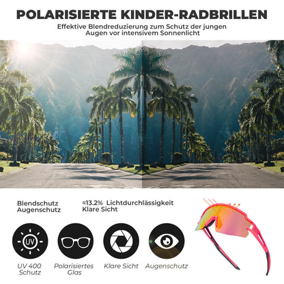 Polarisierte Sport- und Fahrradbrille für Kinder