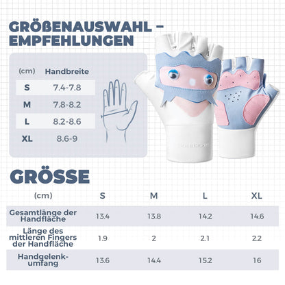 Kinder Halbfinger Fingerlose Fahrradhandschuhe