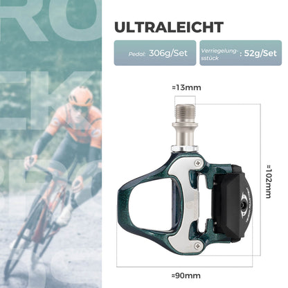 Klickpedale SPD Rennrad Pedale mit Einstellbarer Spannung
