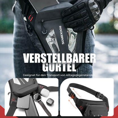 ROCKBROS Motorrad Beintasche Beinbeutel Hüfttasche mit Schultergurte