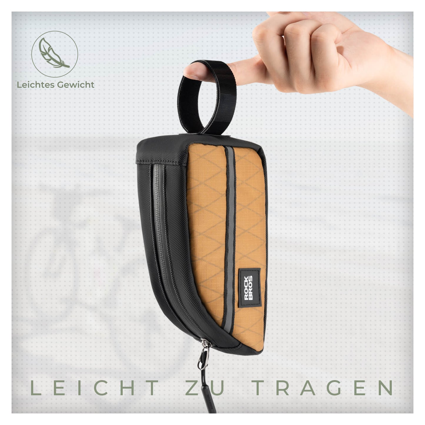 Oberrohrtasche 0,8L Leicht für Klapprad Falträder