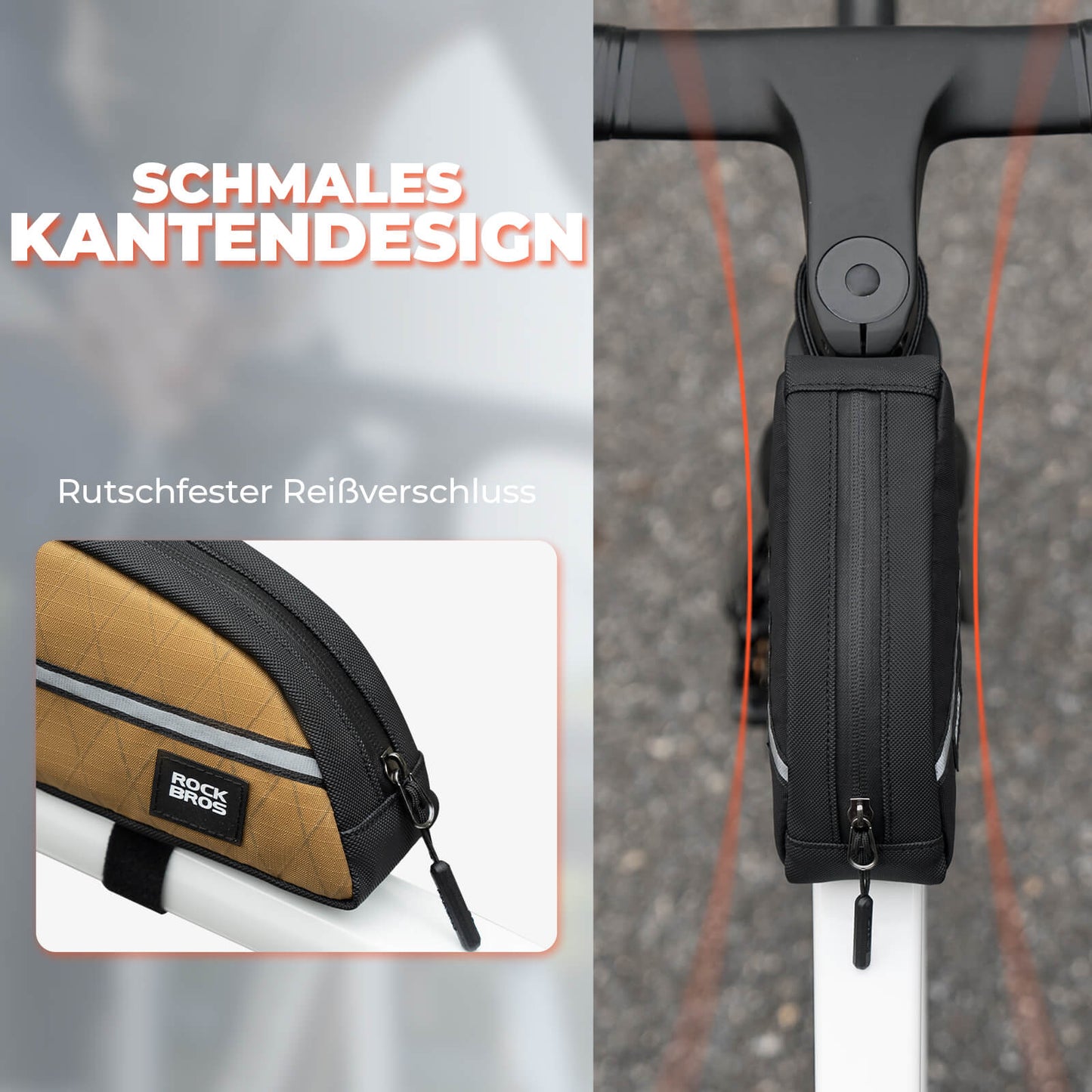 Oberrohrtasche 0,8L Leicht für Klapprad Falträder