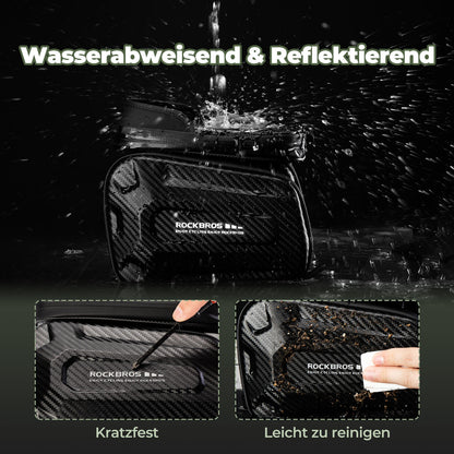 Oberrohrtasche für Smartphone mit Lichtschutz & Seitentaschen