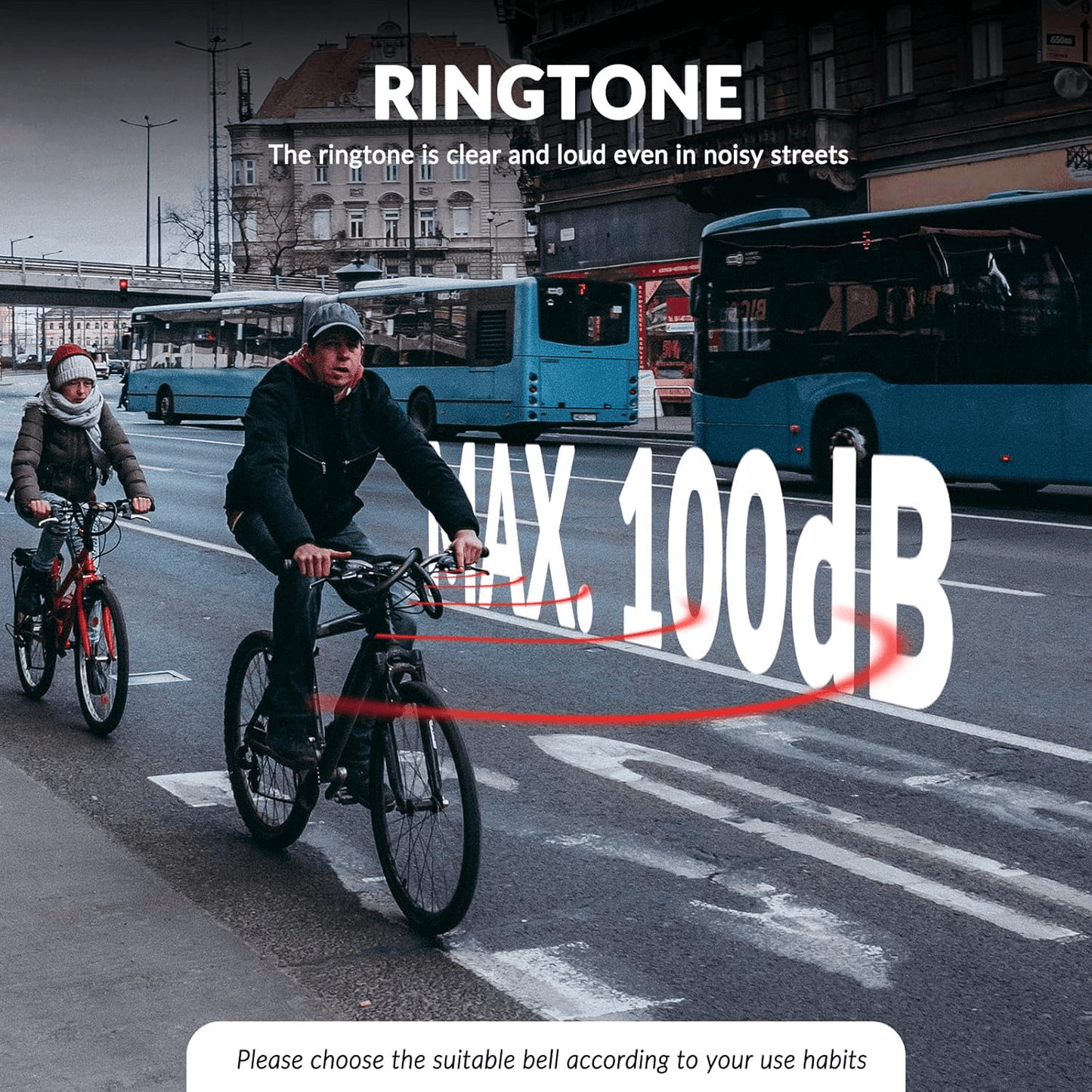 Rennrad Fahrradklingel 100dB für gebogene Lenker 22,2mm