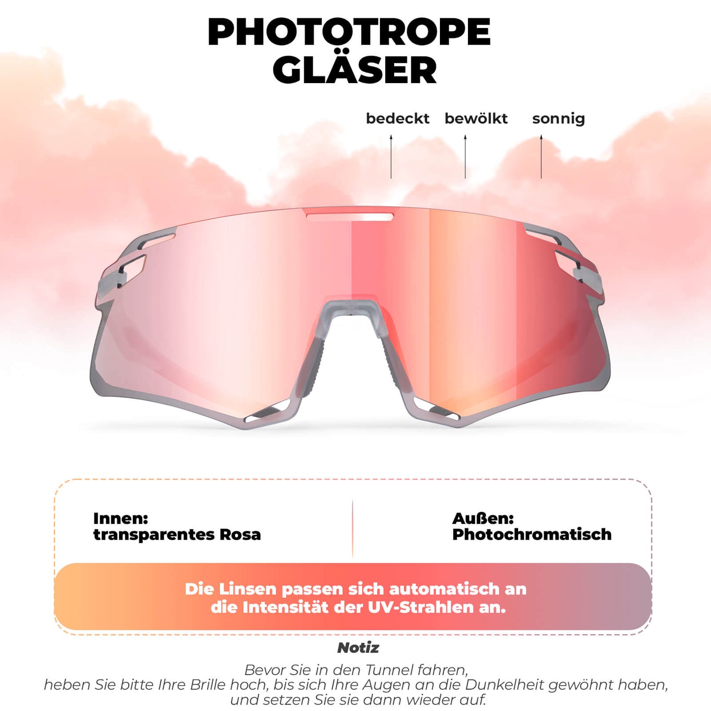 Aerodynamische und Windabweisende Sportbrille