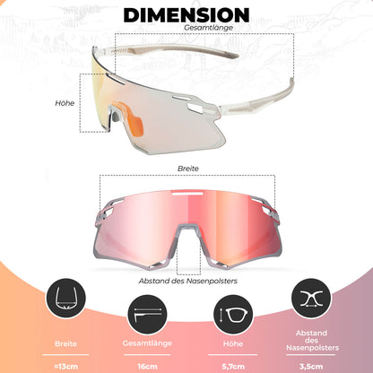 Aerodynamische und Windabweisende Sportbrille