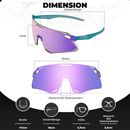 Aerodynamische und Windabweisende Sportbrille